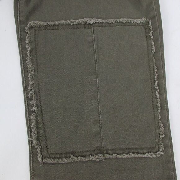 Nordstrom Jolt NWT Olive Green Patch Leg Pants Size 9 - Picture 7 of 8